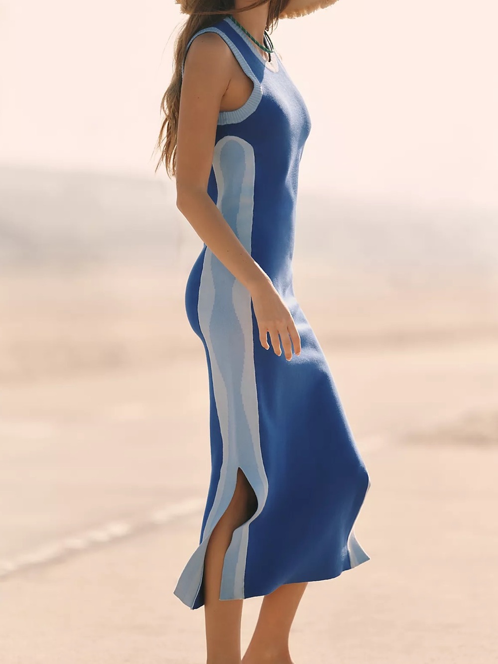Anthropologie Daily Practice Sleeveless Crewneck Knit Midi Dress